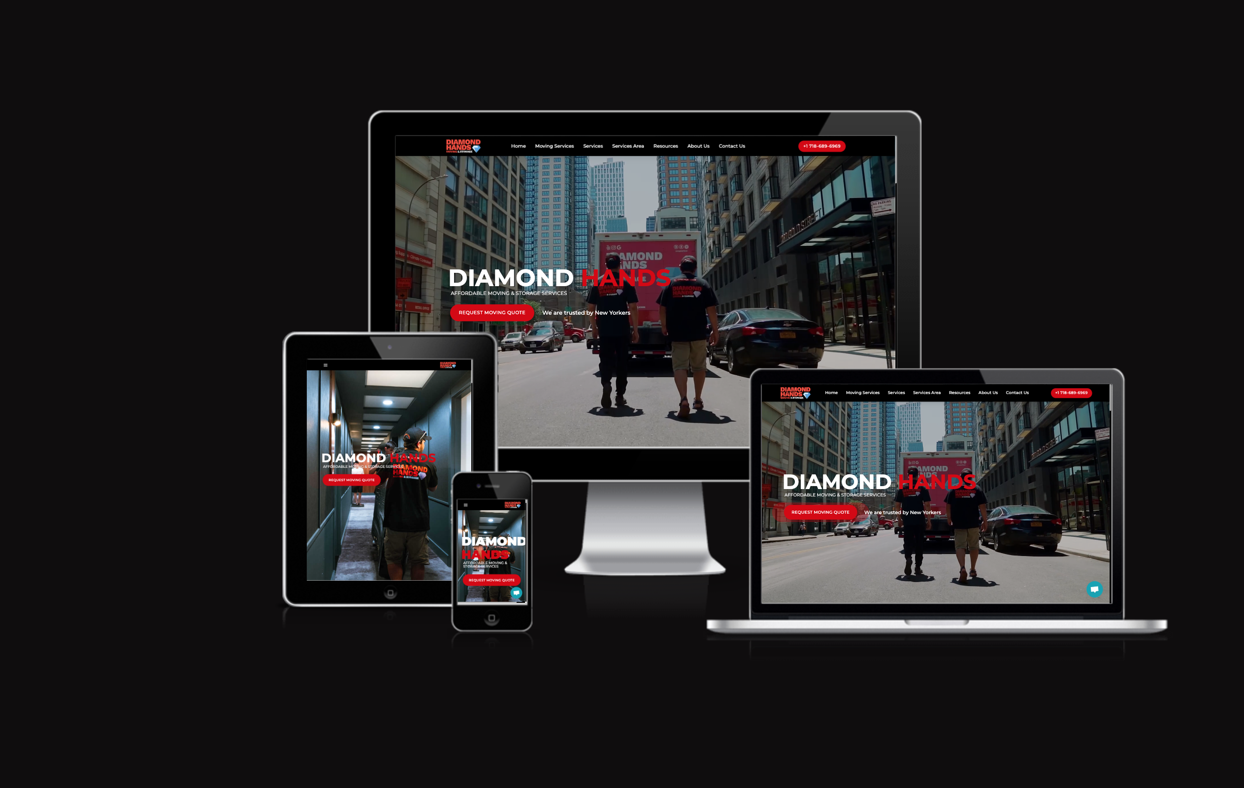 Development Diamond Hands Moving by United Of Web Design NYC