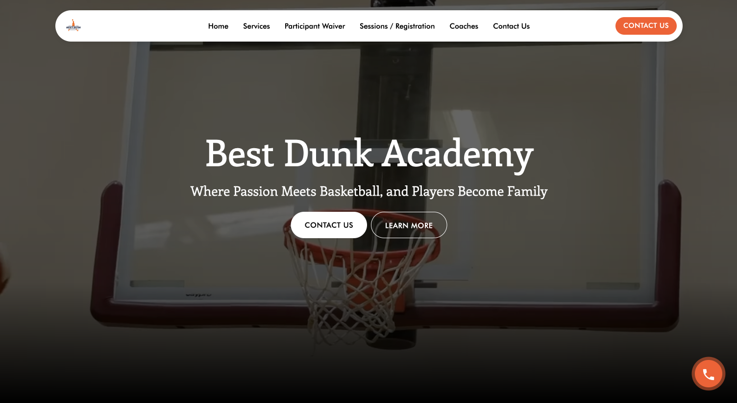 United Of Web Portfolio projet name Best Dunk Academy