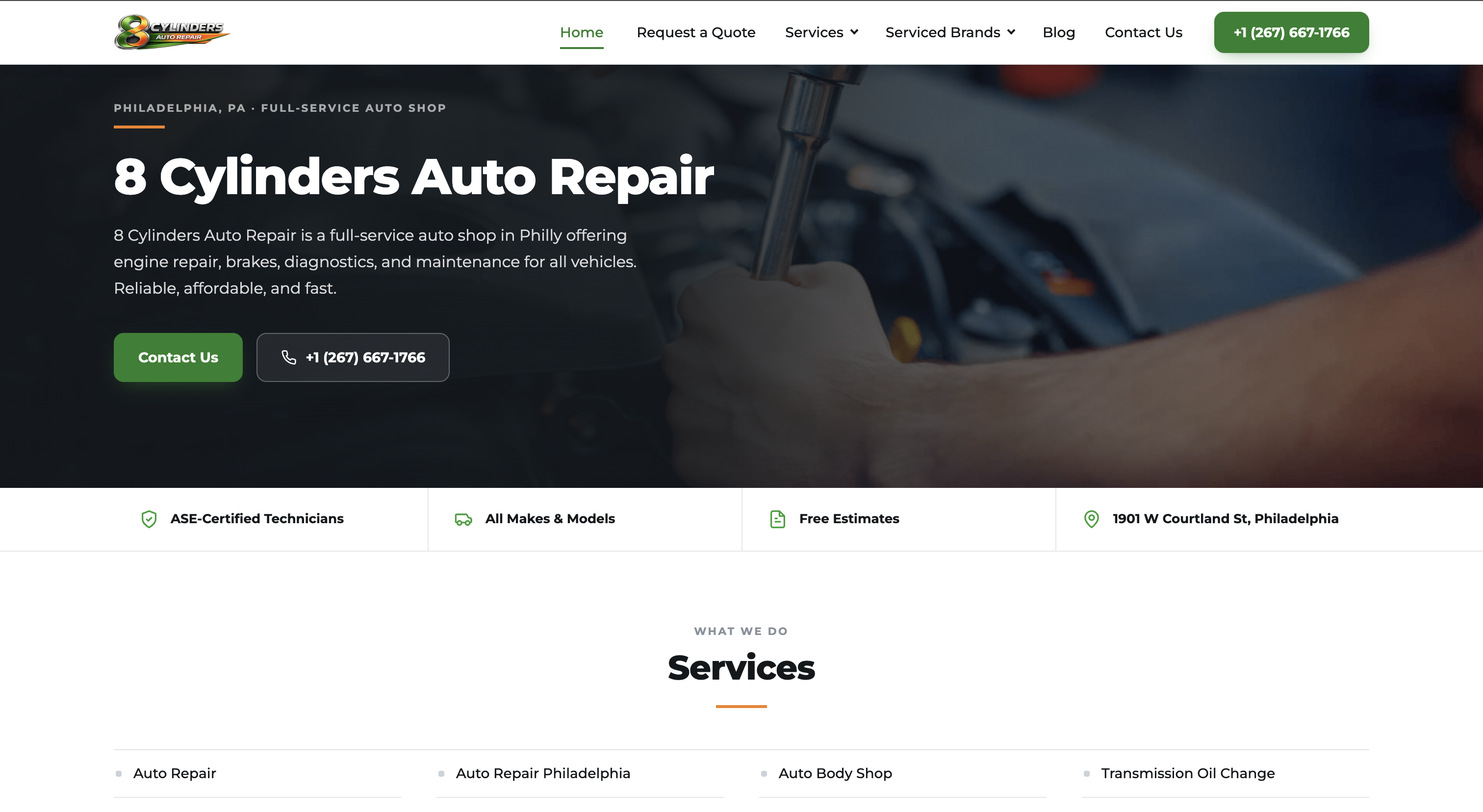 Development 8 Cylinders Auto Repair by United Of Web Design NYC