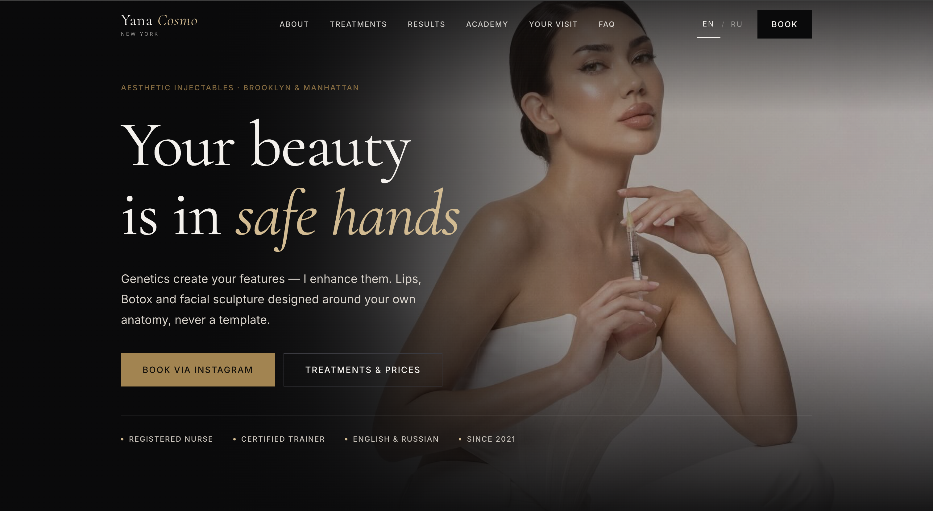Development Yana Cosmo by United Of Web Design NYC