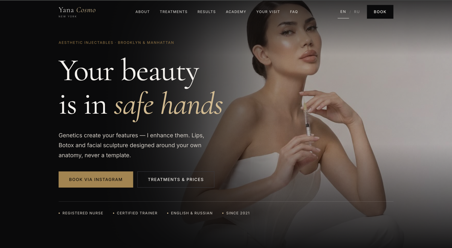 United Of Web Portfolio projet name Yana Cosmo